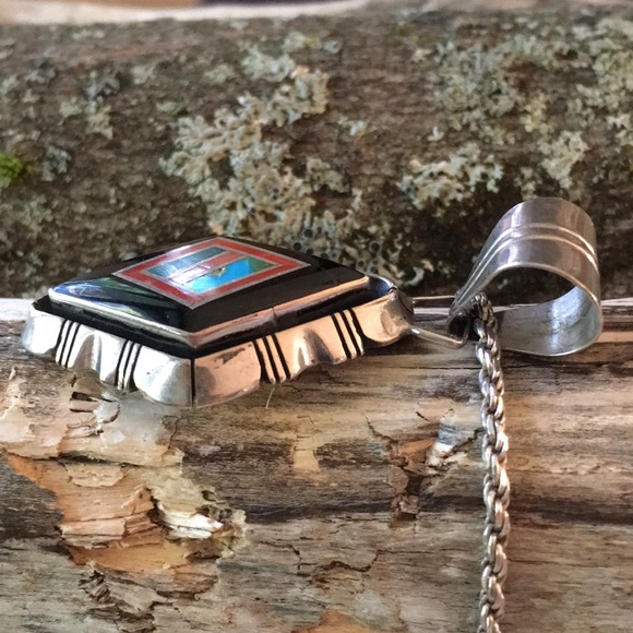 Vintage Gilbert Nelson Navajo nNative American Pendant - Picture 6 of 14